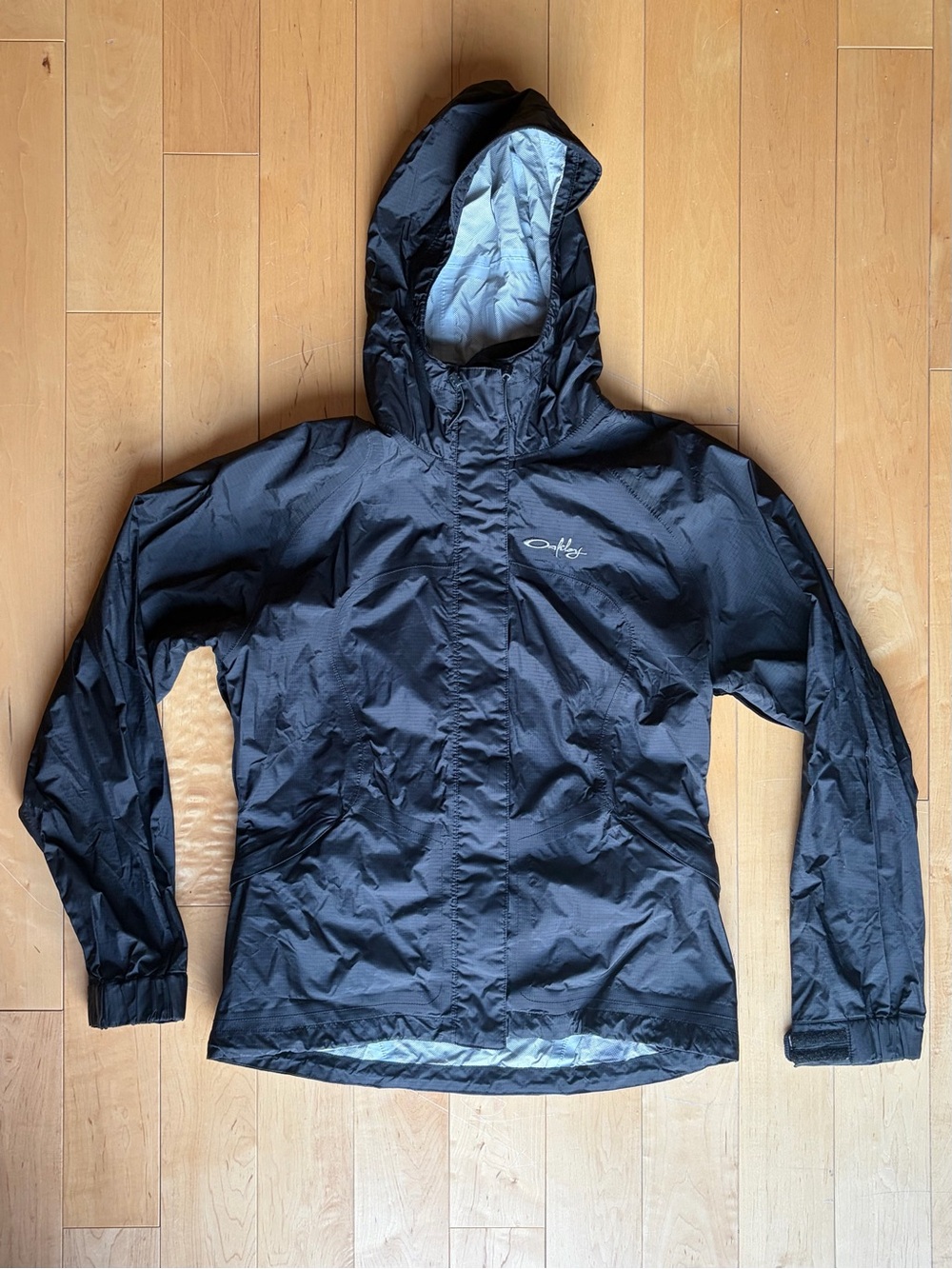 Oakley Black Hooded Lightweight Rain Jacket/Shell